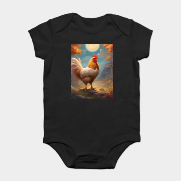 delectable world of chicken Baby Bodysuit by animegirlnft